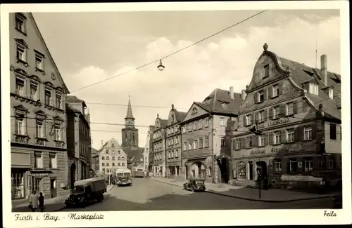 Ak Fürth im Odenwald, Marktplatz mit Michaelskirche