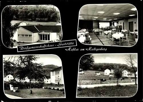 Ak Felsberg im Odenwald Hessen, Dorfgemeinschaftshaus Gaststätte Heßlar