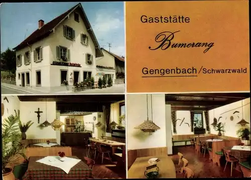 Ak Gengenbach im Schwarzwald, Gaststätte Bumerang