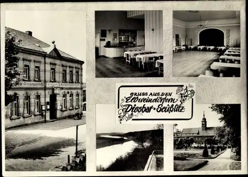 Ak Diesbar Seußlitz Nünchritz an der Elbe, Restaurant