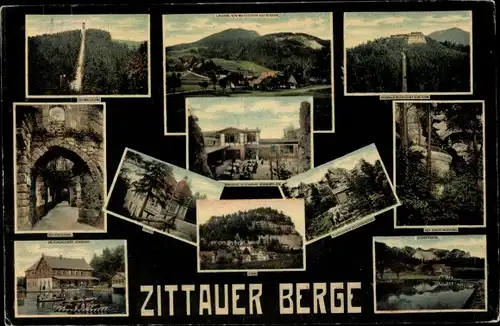 Ak Oybin in Sachsen, Zittauer Berge, Restaurant, Jungfernsprung, Kreuzgang