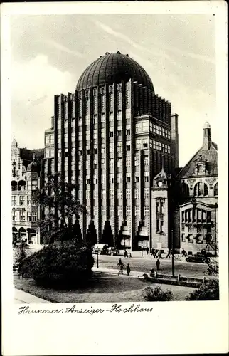 Ak Hannover in Niedersachsen, Anzeiger-Hochhaus, Außenansicht