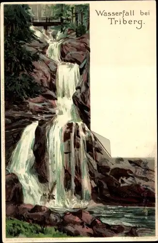 Künstler Litho Biese, C., Triberg im Schwarzwald, Wasserfall