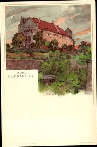 Künstler Litho Mutter, K., Nürnberg in Mittelfranken, Burg