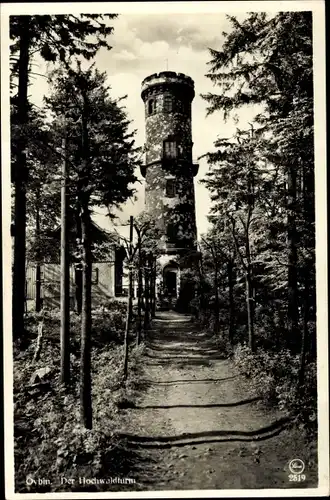 Ak Oybin Zittauer Gebirge, der Turm auf dem Hochwald