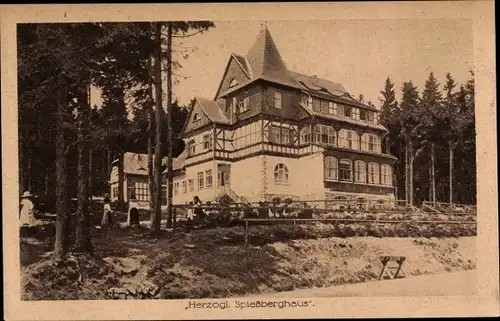 Ak Friedrichroda Thüringen, Herzogl. Spießberghaus, Außenansicht