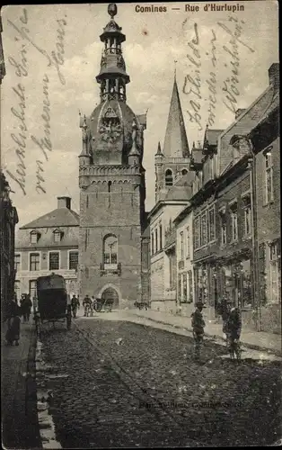 Ak Comines Warneton Wallonien Hennegau, Rue d'Hurlupin