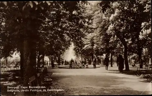 Ak Belgrad Beograd Serbien, Jardin Publique de Kalemegdan