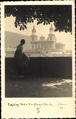 Ak Salzburg in Österreich, Blick vom Mönchsberg, Dom