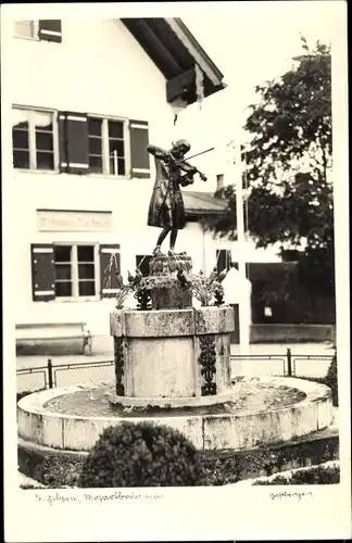 Ak St Gilgen in Salzburg, Mozartbrunnen