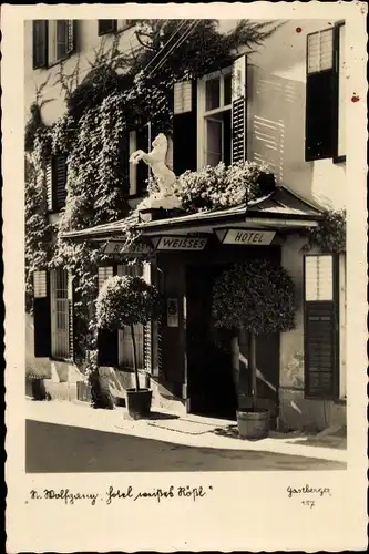 Ak St. Wolfgang im Salzkammergut Oberösterreich, Hotel weißes Rößl