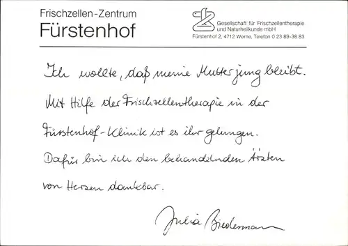 Ak Schauspielerin Julia Biedermann, Portrait, Autogramm