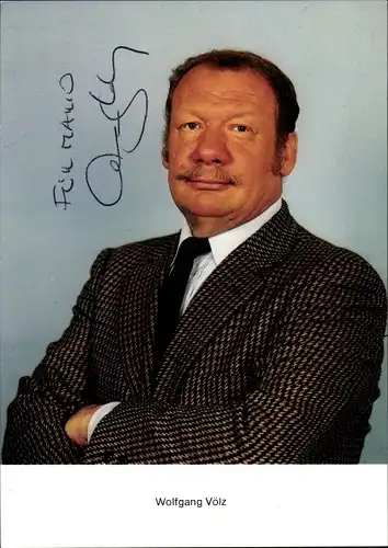 Ak Schauspieler Wolfgang Völz, Portrait, Autogramm