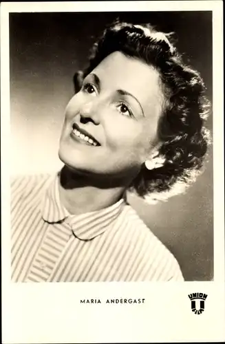 Ak Schauspielerin Maria Andergast, Portrait