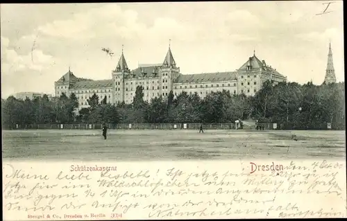 Ak Dresden Neustadt, Schützenkaserne