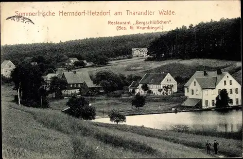 Ak Herrndorf Hetzdorf Niederschöna Halsbrücke, Ortsansicht, Restaurant Bergschlößchen