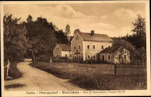 Ak Hartha Hintergersdorf Tharandt im Erzgebirge, Waldschänke