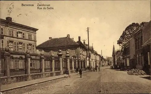 Ak Beveren Ostflandern, Zandstraat, Rue du Sable