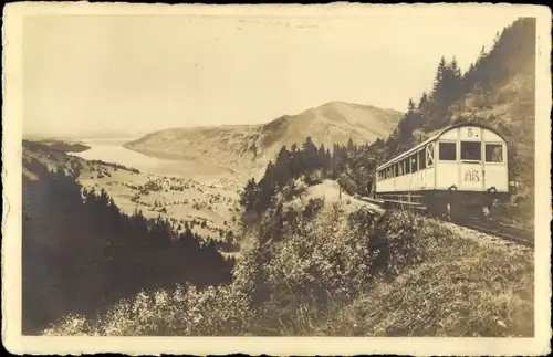 Ak Arth Kanton Schwyz, Arth Rigi Bahn, Panorama, Zugersee, Rossberg