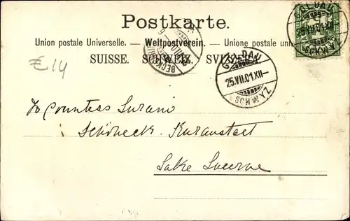 Ak Goldau Arth Kanton Schwyz, Bahnhof, Rigi Station, Hotel z. weißen Rössli