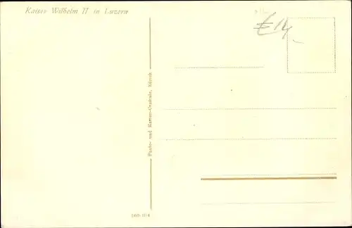 Passepartout Ak Luzern Stadt Schweiz, Kaiser Wilhelm II, Staatsbesuch, Panorama