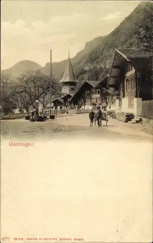Ak Meiringen Kanton Bern Schweiz, Straßenpartie