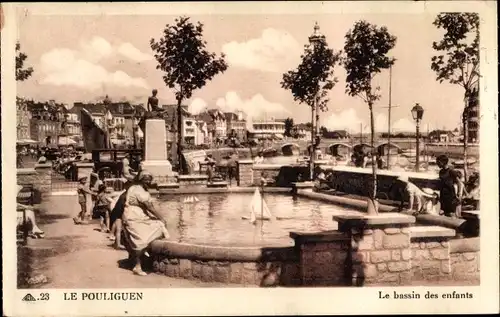 Ak Le Pouliguen Loire Atlantique, Le bassin des enfants