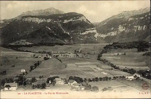 Ak La Placette Isère, Le Pas de Misericorde, Panorama