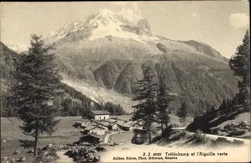 Ak Tréléchamp Haute Savoie, l'Aiguille verte, Dorf, Berge