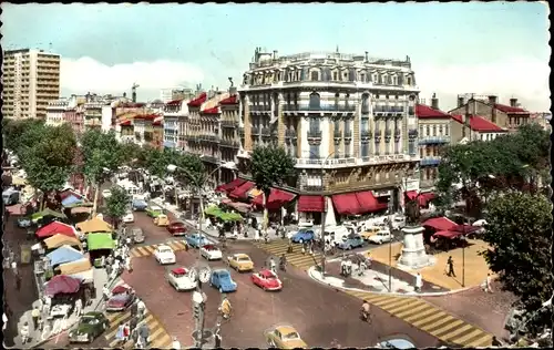Ak Toulouse Haute Garonne, La Ville Rose, Boulevard de Strasbourg au Carrefour Place Jeanne d'Arc