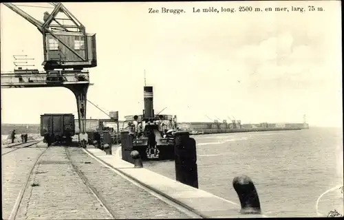 Ak Zee Brugge Westflandern Belgien, Hafen