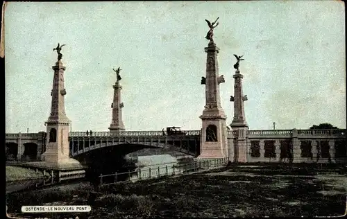 Ak Oostende Ostende Westflandern, Le nouveau Pont, Brücke