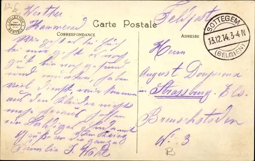 Ak Kortrijk Courtrai Westflandern, Rue du Chemin de Fer, Statiestraat