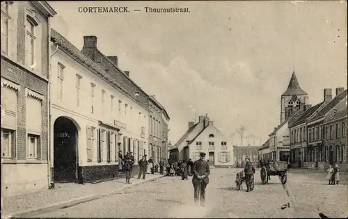 Ak Cortemarck Kortemark Westflandern, Thourot Straat