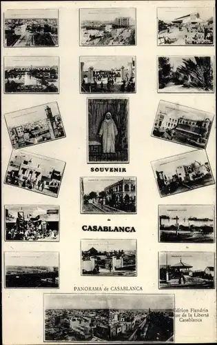 Ak Casablanca Marokko, Panorama, Bâtiments, Moulay Rachid