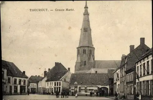 Ak Thourout Torhout Westflandern, Groote Markt