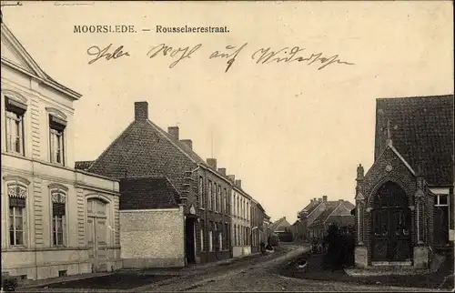Ak Moorslede Westflandern, Rousselaerestraat