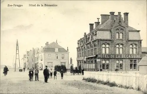 Ak Zee Brugge Westflandern Belgien, Hotel de la Becassine