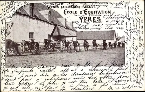 Ak Ypres Ypern Flandern, Ecole d'Equitation