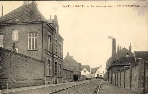 Ak Wytschaete Westflandern, Ecole communale