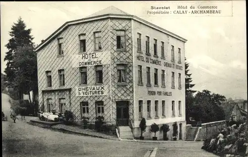 Ak Stavelot Wallonien Lüttich, Hotel du Commerce