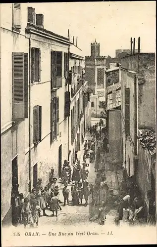 Ak Oran Algerien, Une Rue du Vieil Oran