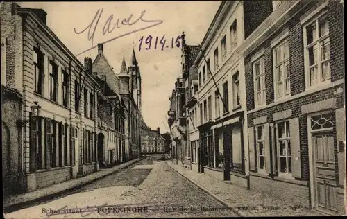 Ak Poperinghe Poperinge Westflandern, Rue de la Balance