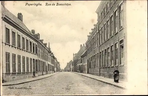 Ak Poperinghe Poperinge Westflandern, Rue de la Boescheepe