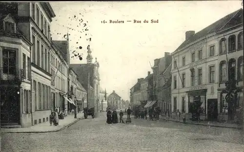 Ak Roeselare Roeselaere Rousselare Roulers Westflandern, Rue du Sud