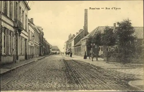 Ak Messines Mesen Westflandern, Rue d'Ypres