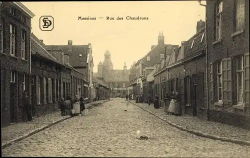 Ak Messines Westflandern, Rue des Chaudrons