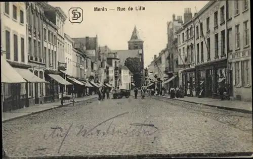 Ak Menin Menen Meenen Lys Westflandern, Rue de Lille