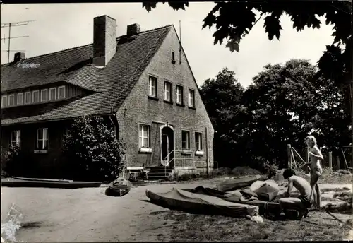 Ak Mirow Mecklenburgische Seenplatte, Jugendherberge C/7 Franz Hollnagel am Mirower See