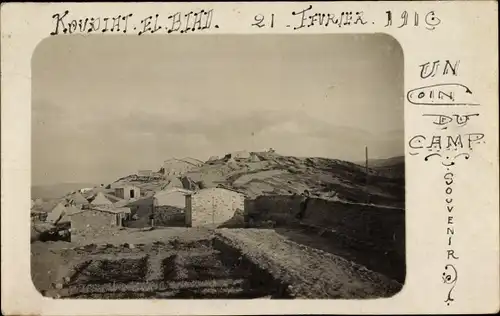Foto Ak Marokko, Koudiat el Biad, 1916, Un Coin du Camp